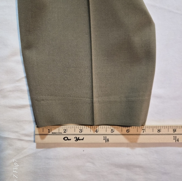 ​VTG Rafaella 100% Pure New Wool Trousers Sage Green Dress Pants Size 16 - Picture 10 of 11